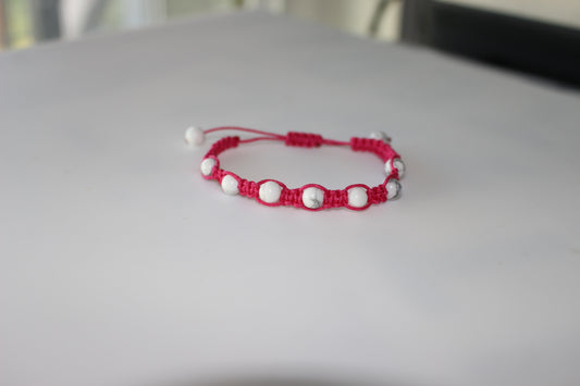 Pink Howlite Crystal Bracelet